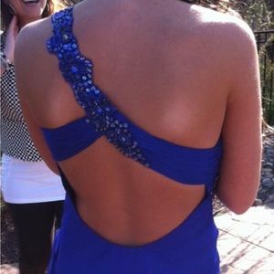 Beautiful Royal Blue prom gown with beading